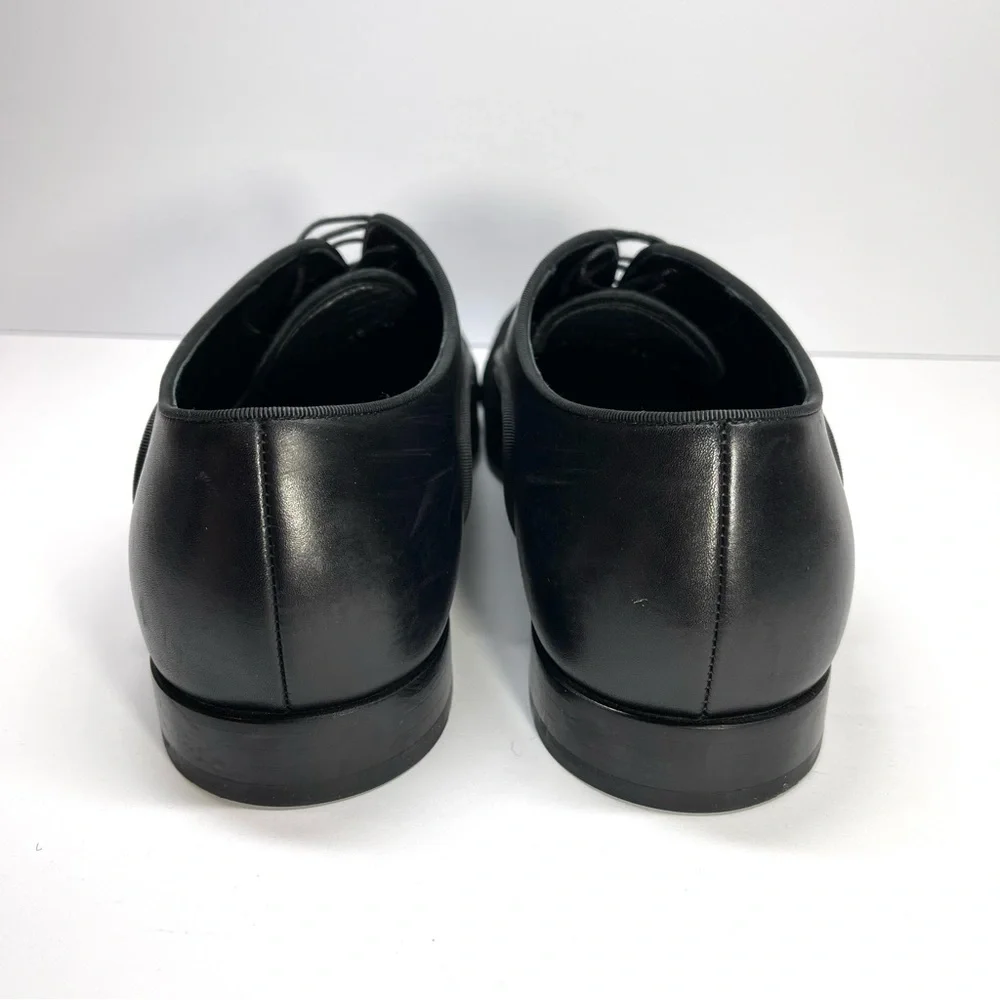 Stuart Weitzman Men's Black Premiere Party Cap-Toe Oxford‎ Loafers Size 10M